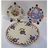 Image 1 : Stick Spatter trivet with 2 transferware plates