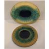 Image 1 : 2 Majolica Serving Platters with Blue Centers