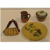 Image 1 : Assorted Majolica including wall pocket