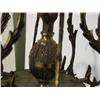 Image 2 : Spanish 16 Arm Bronze Chandelier with Feather and Scroll Decoration