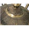 Image 4 : Spanish 16 Arm Bronze Chandelier with Feather and Scroll Decoration