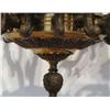 Image 5 : Spanish 16 Arm Bronze Chandelier with Feather and Scroll Decoration