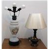 Image 1 : 2 Lamps , one converted gas & painted tole