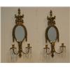 Image 1 : Pair of Brass Mirrored Sconces