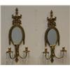 Image 6 : Pair of Brass Mirrored Sconces