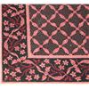 Image 3 : Needlepoint Carpet with Pink and Black Floral Decoration