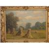 Image 2 : A Lanier oil painting Landscape with Haystacks