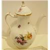 Image 5 : Royal Copenhagen Saxon Flower Porcelain Coffee Pot, Creamer/Sugar, Tray