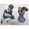 Image 1 : Bing & Grondahl porcelain figure of a "Girl with Doll" 1526 and Royal Copenhagen "Girl with Cymbal" 