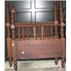 Image 2 : Pair of Hand Carved Twin Spool Beds