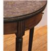 Image 5 : Round Walnut Table, Pink Marble Top with Brass gallery