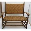 Image 1 : Antique Double Rocker with Woven Seat/Back