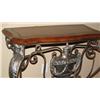 Image 2 : Tooled and Embossed Leather Top Wall table
