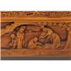 Image 4 : Carved Chinese Box with Painted Ceramic Inset