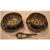 Image 1 : Pair of Early Famille Rose Bowls with saucers and spoon