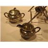 Image 2 : 5pc Chinese Silver Tea Set with Stylized Dragon Decoration