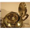 Image 3 : 5pc Chinese Silver Tea Set with Stylized Dragon Decoration