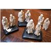Image 1 : Set of 8 Carved Ivory Figurines