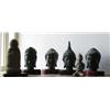 Image 2 : Collection of Buddah Heads, Stone Buddah, Seated Buddah, 6 pc.s