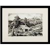 Sven Birger Sandzen (1871-1954), Print, "A Mountain Studio, edition of 100"