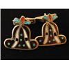 Image 2 : Cuff links, Zuni, second quarter of the 20th century