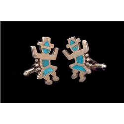 Cuff links, Zuni, second half of the 20th century
