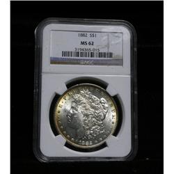 NGC 1882-p Morgan Dollar Graded ms62