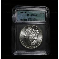 1881-s Morgan Dollar Certified and Graded ms64 by ICG