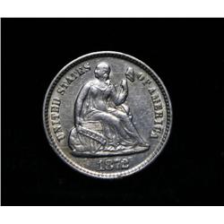 1872-p Liberty Seated Half Dime 1/2 10c Grades au58
