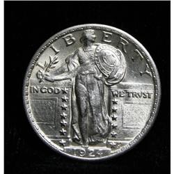 1924-p Standing Liberty 25c Grades Gem Uncirculated ms65 95% FH/FS
