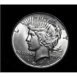 1934-p  Peace Dollar Grades Gem Uncirculated ms65
