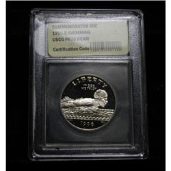 1996-s Olympic Swimming Proof Commemorative Half Dollar Graded PR70 DCAM