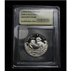 2008-s Bald Eagle Commemorative Half Dollar Graded PR70 DCAM