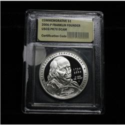 2006-p Benjamin Franklin Founding Father Proof Commemorative Graded PR70 DCAM