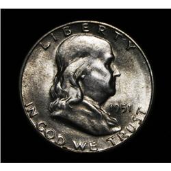 1951-s Franklin Half Dollar 50c Grades ms64