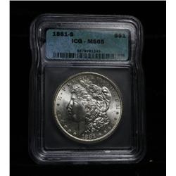 1881-s Morgan Dollar Certified and Graded ms65 by ICG