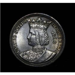 ***RARE 1893 Isabella Quarter RARE***  - Nicely Toned  Strong Strike - Grades Gem Uncirculated ms65