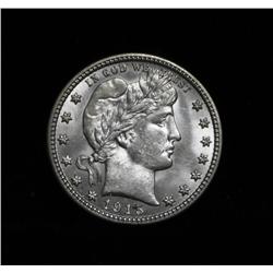 1915-p Barber Quarter 25c Grades Gem Uncirculated ms66