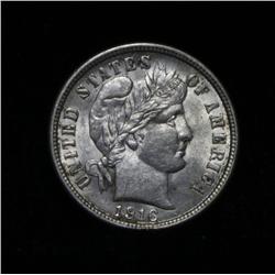1916-p Barber Dime Grades Choice Uncirculated ms64