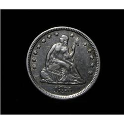 1876-cc Liberty Seated Quarter Dollar 25c Grades au50