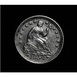 1854-p with arrows Seated Liberty Half Dime 1/2 10c Grades Select Uncirculated au55