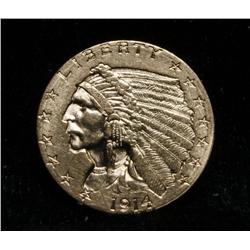 1914-d $2 1/2 Gold Indian Grades Select Uncirculated ms63/64