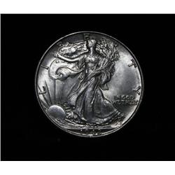 1942-p Walking Liberty Half Dollar 50c Grades Choice Uncirculated ms64