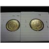 Image 2 : 2-GOLD PLATED INDIAN HEAD CENTS (WITH LOOPS)