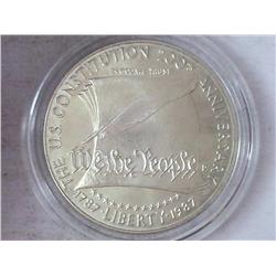 1987 US CONSTITUTION UNC US SILVER DOLLAR
