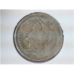 1865 THREE CENT PIECE (NICKEL)