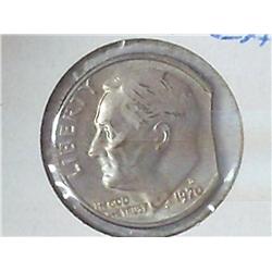 ERROR 1970-D ROOSEVELT DIME CLIPPED PLANCHET