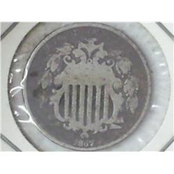 1867 SHIELD NICKEL