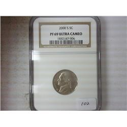 2000-S JEFFERSON NICKEL NGC PF69 ULTRA CAMEO