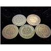 Image 2 : 5 ASSORTED 1880-S INDIAN HEAD CENTS